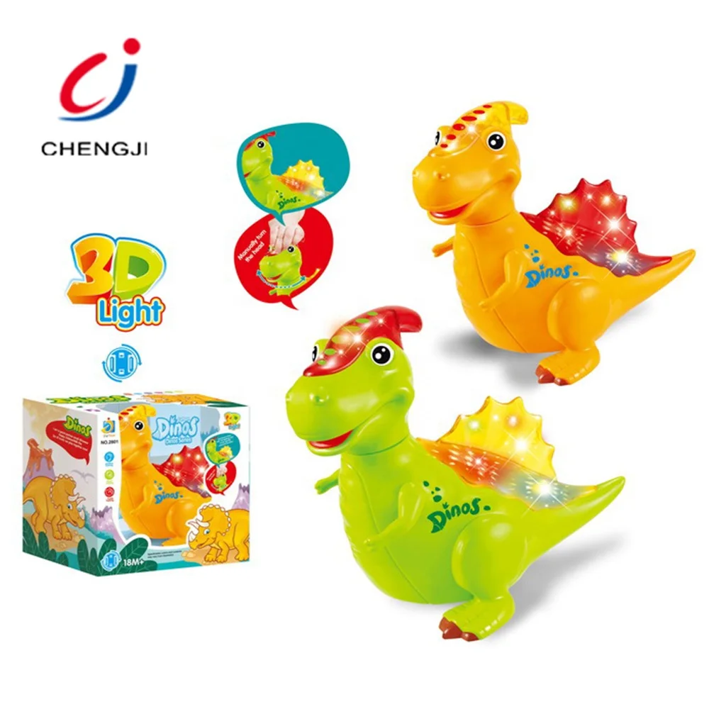 Cheap Plastic Cartoon 3D Dinosaurios Electric Dinosaur Toy, Dinosaur Toys Model Toys Battery Operated Anima With Light