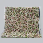 Flower New Product Ideas 2021 Artificial 3D Silk Roses Flower Wall Panel Wedding Backdrop