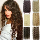 Hair Extension Hair Extension Cost-effective Fashional Chemical Fiber Non-marking 5 Clips Long Curly Hair Extension