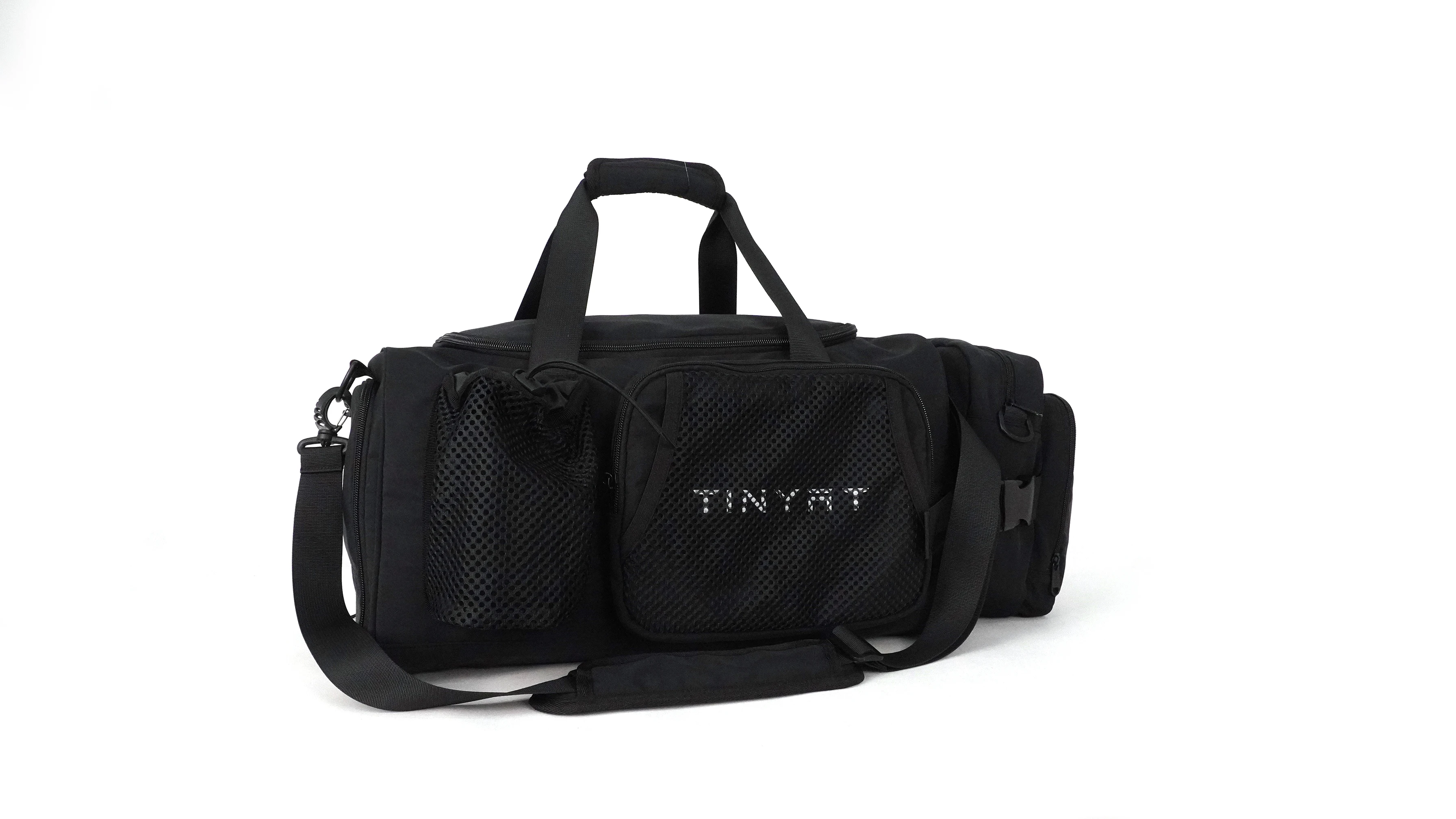 product tinyat unisex black travel backpack large capacity lightweight carry on luggage fashionable zipper waterproof single shoulder-3