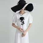 Sexy 2021 Summer Hot Selling Bubble Sleeve Sexy Long Sleeve Dress Elegante Vintag Dress 2098