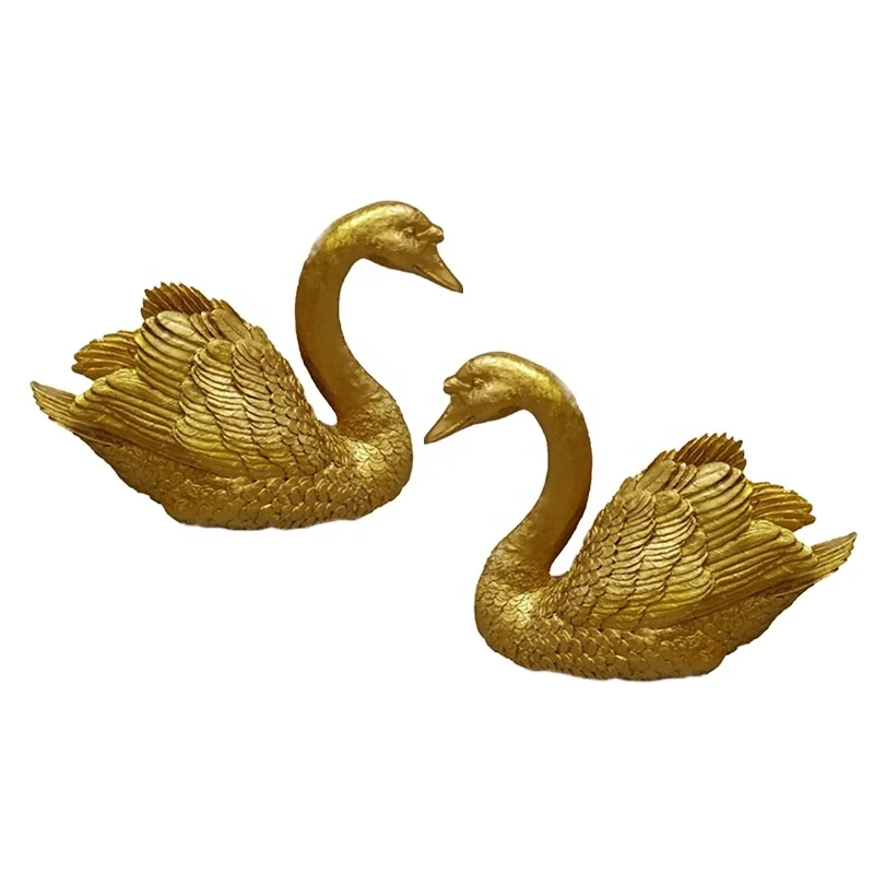 Resin Swan Statue Collection Crafts Statue Animal Swan Sculpture Home Decor 