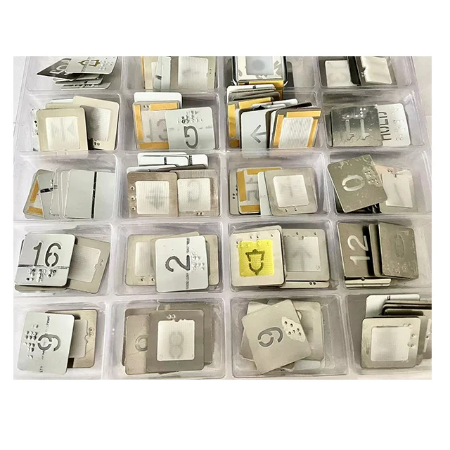 Stainless Steel Elevator Button Faceplate with Customized Characters and Square Shape for Modern Elevators