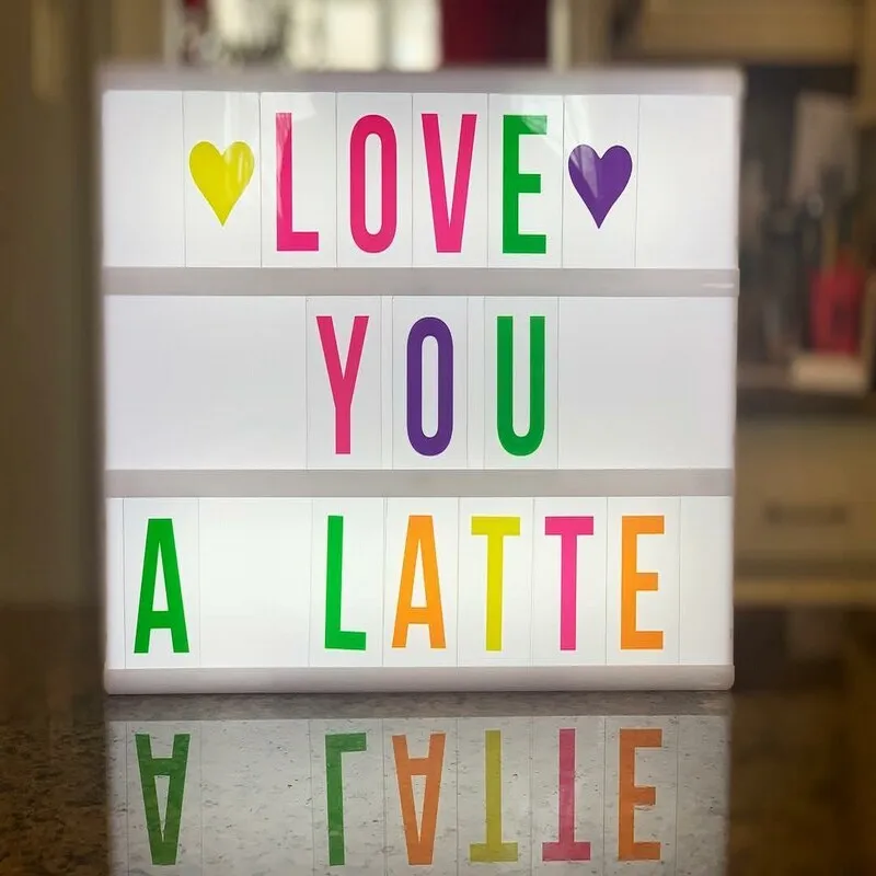 diy lightbox novelty led table lamp black