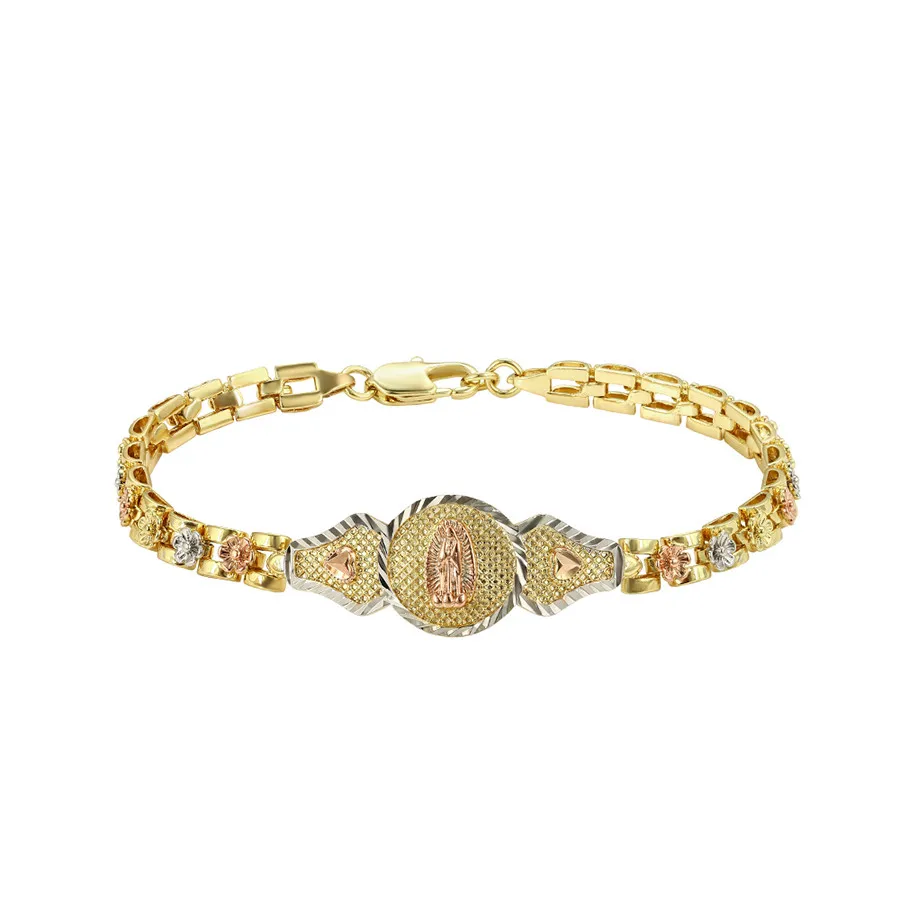 A00674949 xuping Fashion Elegant Simple Cool Gold Chain Petal Creative Goddess Statue Bracelet