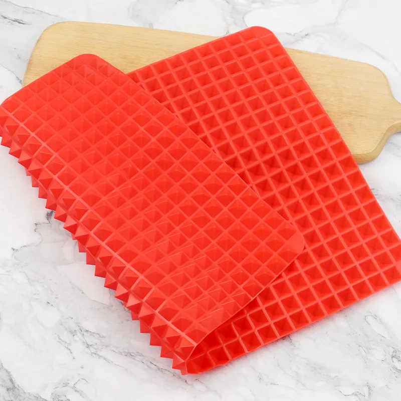 Raised Cone Shaped Healthy Silicone Mat for Cooking, Baking and Roasting pyramid baking pan