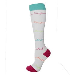 Hot sale sleeve workout running 20-30 mmgh athletic sock nurse medical compression socks