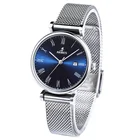 Quartz Watch Brand Akires Female Diamond Quartz Gold Wrist Watch Hour 3 Atm Waterproof Custom Printed Logo Women Watch