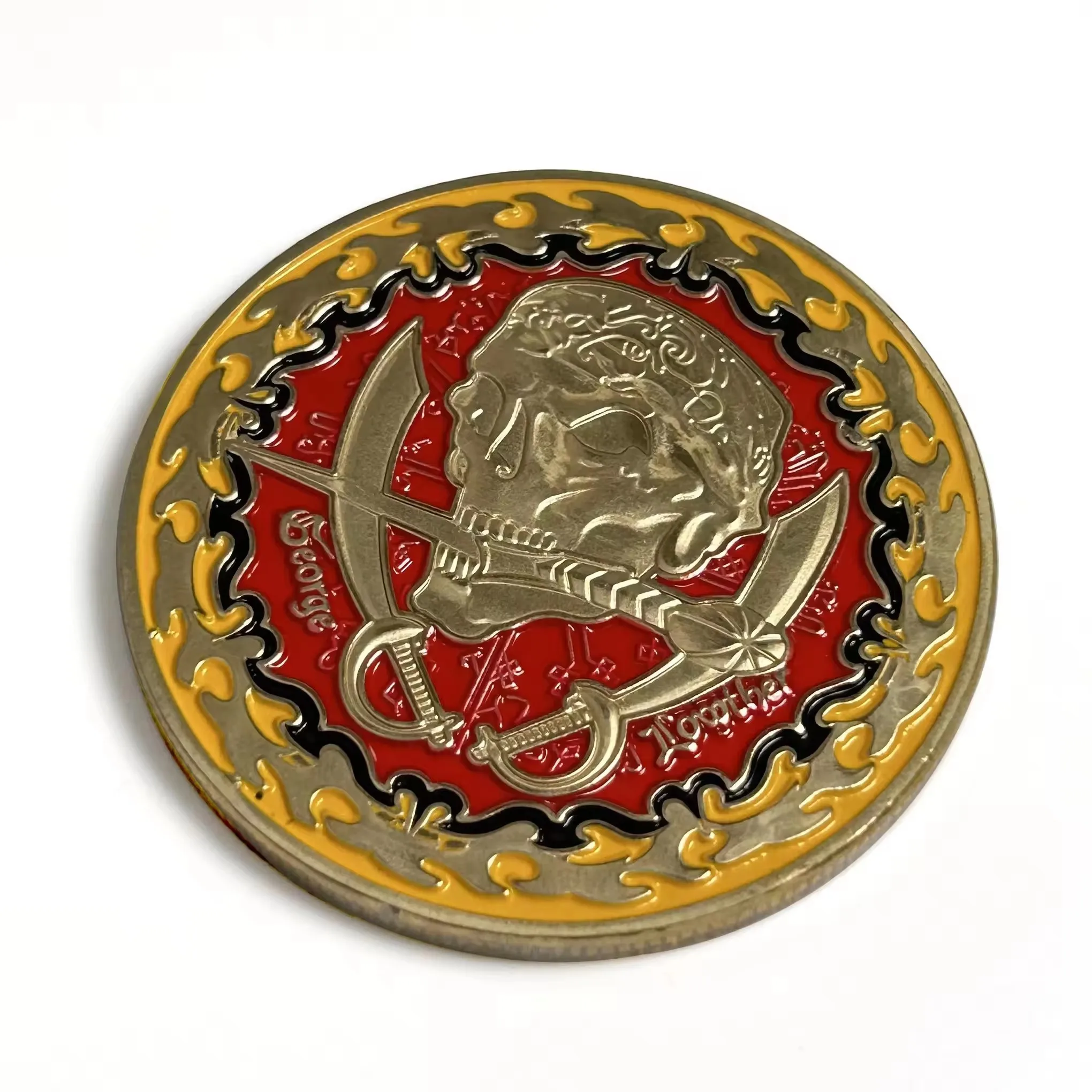 Wholesale Challenge Coin Manufacturer Gold Plating Soft Enamel Custom High Quality Blank Coins supplier