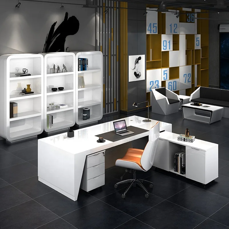 Factory customized front desk home office modern office desk furniture corner desk  boss table