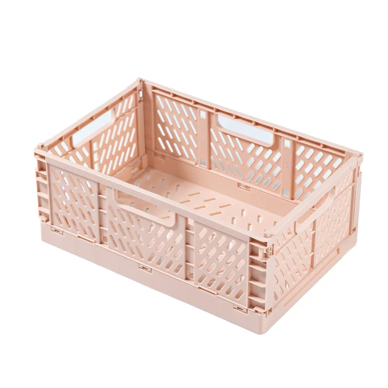 Fridge Kitchen folding stackable plastic Storage Container Organizer basket Bin Box