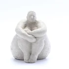 Crafts Woman Resin Fatty Lady Statue Sculpture Sitting For Home Decoration Or Gift Arts Crafts Hand Painted