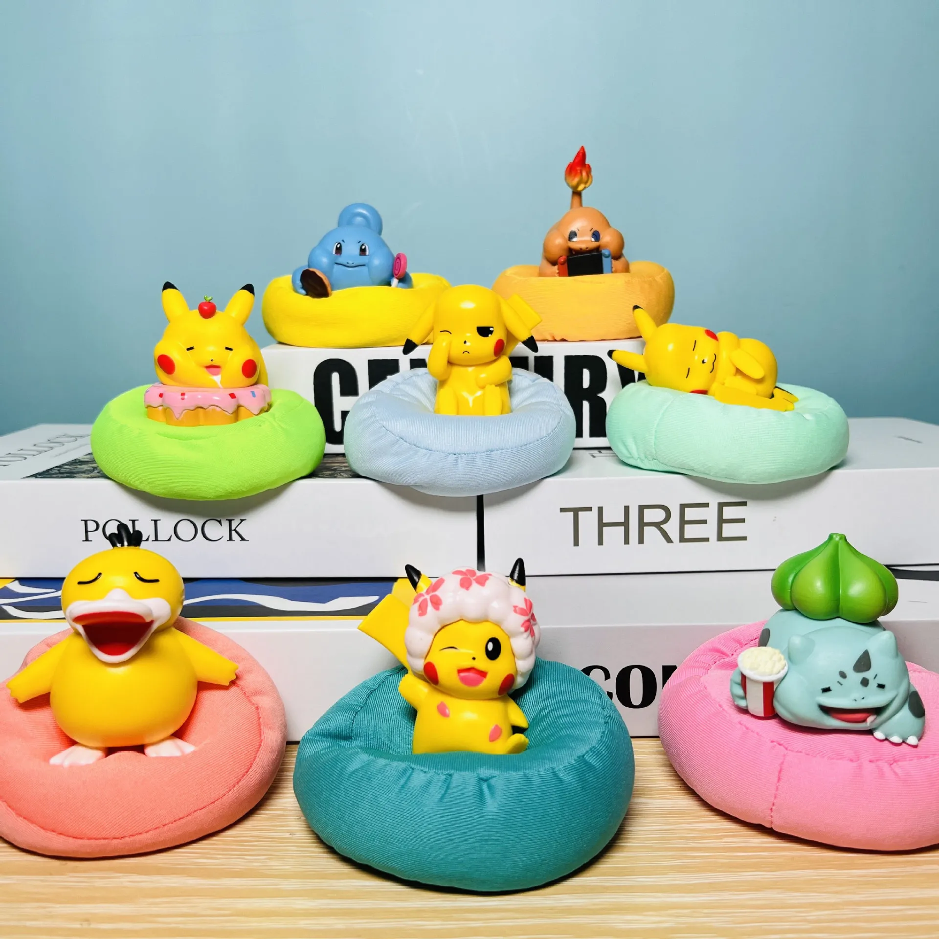 Factory 8 Pcs Set Figuras De Figur E Action Poke Mon Bulbasaur Squirtle