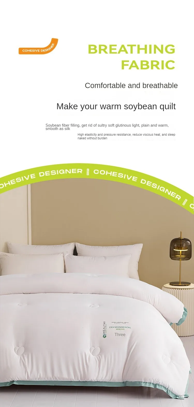 2023 Antibacterial Edgematching Soybean Winter Quilt Thick Warm