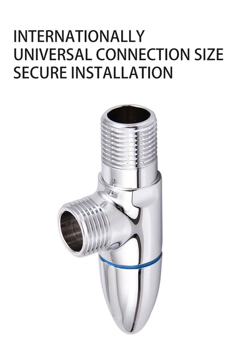 Red and Blue Brass Leak-proof Explosion-proof Large Flow Angle Valve Hot and Cold Universal Toilet Water Heater Angle Valve manufacture