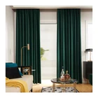 Customized Heavy Velvet Fabric Luxury And Elegance Valance Dubai Window Black Out Curtain