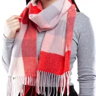 Scarf Wholesale Warm Girls Tassel Scarves Women Custom Solid Color Winter Wool Scarf