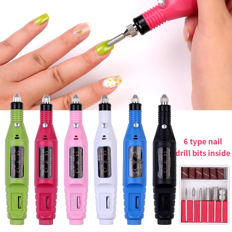 Amazon.com: YaFex Taladro profesional de uñas de 30.000 rpm, lima de uñas  eléctrica para uñas acrílicas, kit de taladro eléctrico de acrílico con 6  brocas, 36 bandas de lijado y una lámpara