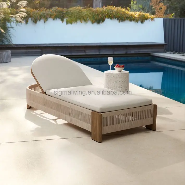 Teak outdoor furniture hotel patio set garden sofas rope solid wood dinning chair