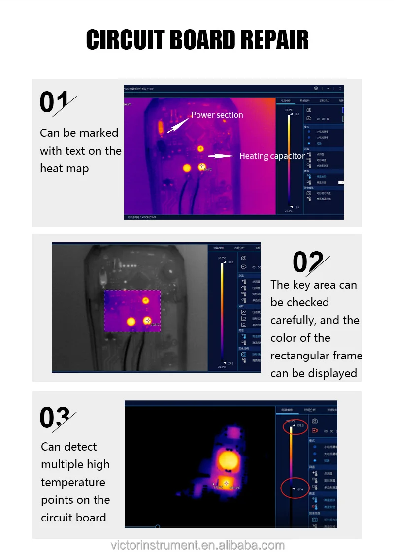 Victor 380j Pcb Thermal Analyzer Troubleshoot For Repair Phone Pcb Short Circuit Detection
