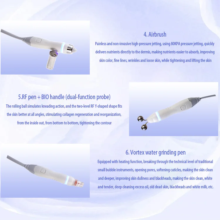 Aqua Facial Skin Analyzer Micro Hydro Dermabrasion Machine N7 Hydrogen-Oxygen Hydra Aqua Facial Cleansing Dermabrasion Machine