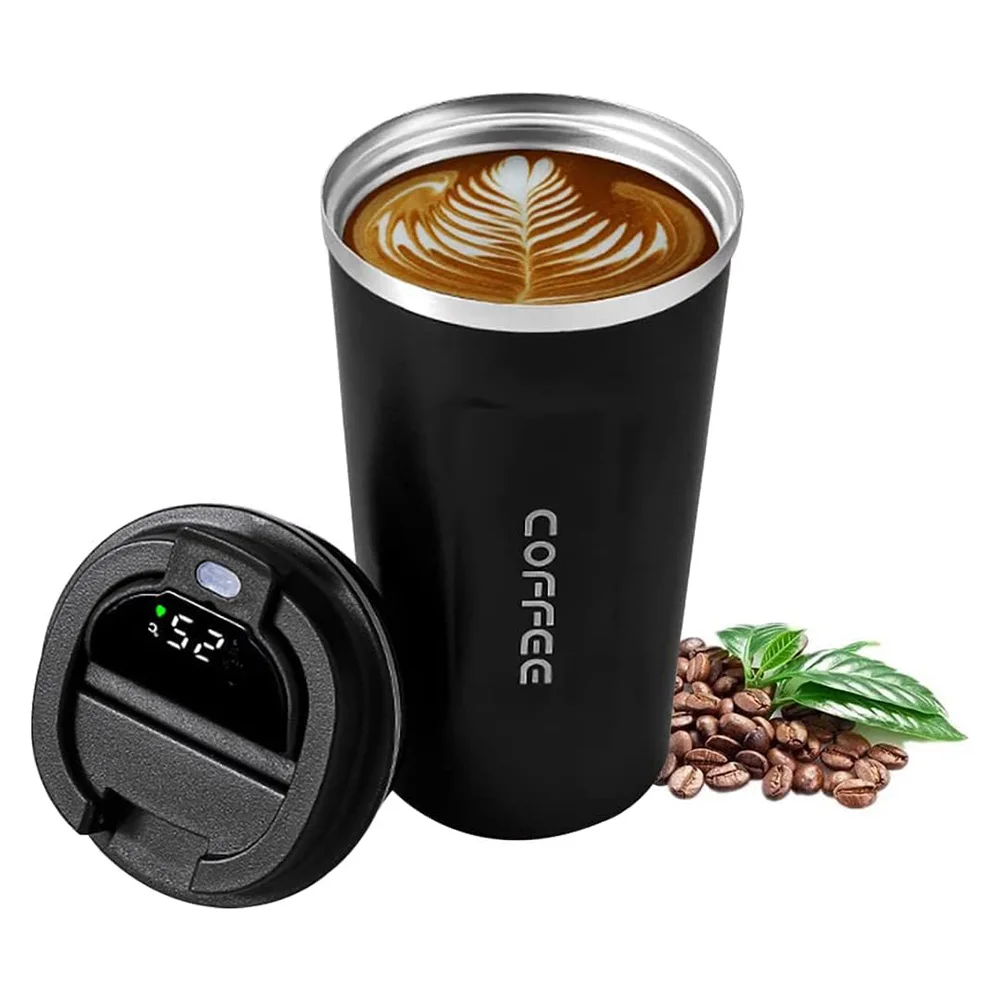 Wholesale Stainless Steel Double-Wall Thermos Cup Smart Mug with LED Digital Display and Lid Coffee Temperature Tumbler