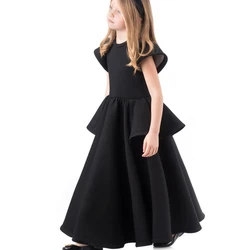 Hot sale latest party wear dresses for girls black party wear dresses for girls of 2- 12years