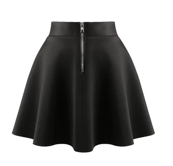 Girls Women High Waisted Plain Pleated Skirt Skater Tennis School Uniforms A-line Mini Skirt pleated Skirt Black