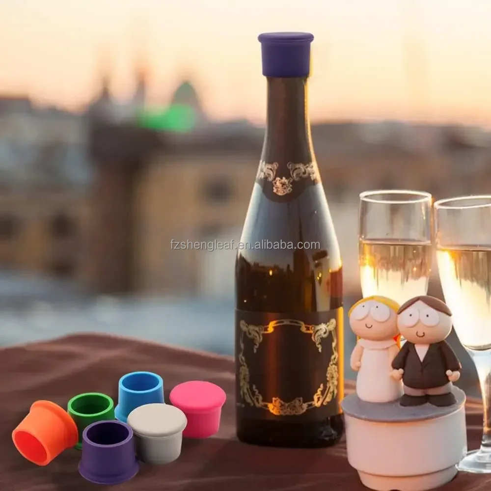 product personalized customized cork wedding wine bottle stopper leak proof food grade silicone with zinc alloy for your special day-5