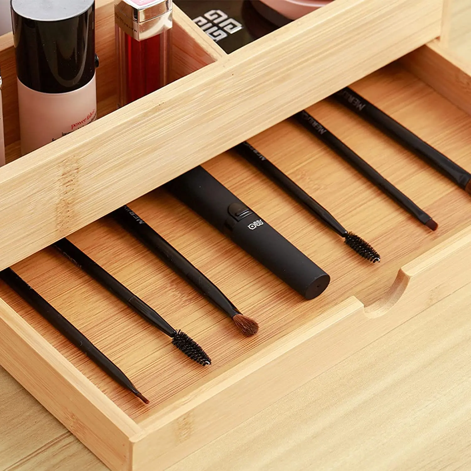 Custom Multifunction Household Items Makeup Bamboo Boxes Storage Desk Organizer Bamboo Drawer Organizers Storage Holders