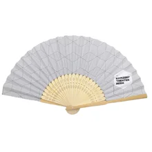 Durable Natural Color Bamboo Hand Fan Cheap Custom Logo Handheld Paper Fans