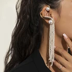 Pearl SHIXIN Long Pearl Tassel Earrings Baroque Pearl Drop Earrings Designer Vintage Gold Earrings For Women