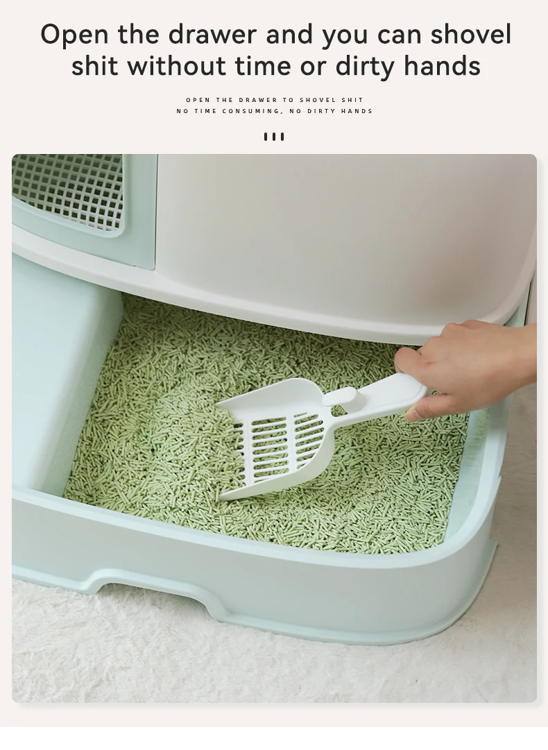 New Factory Wholesale Large Cat Litter Box Hallway Type Cat Sands Basin Cat Litter Tray Pet Supplies manufacture