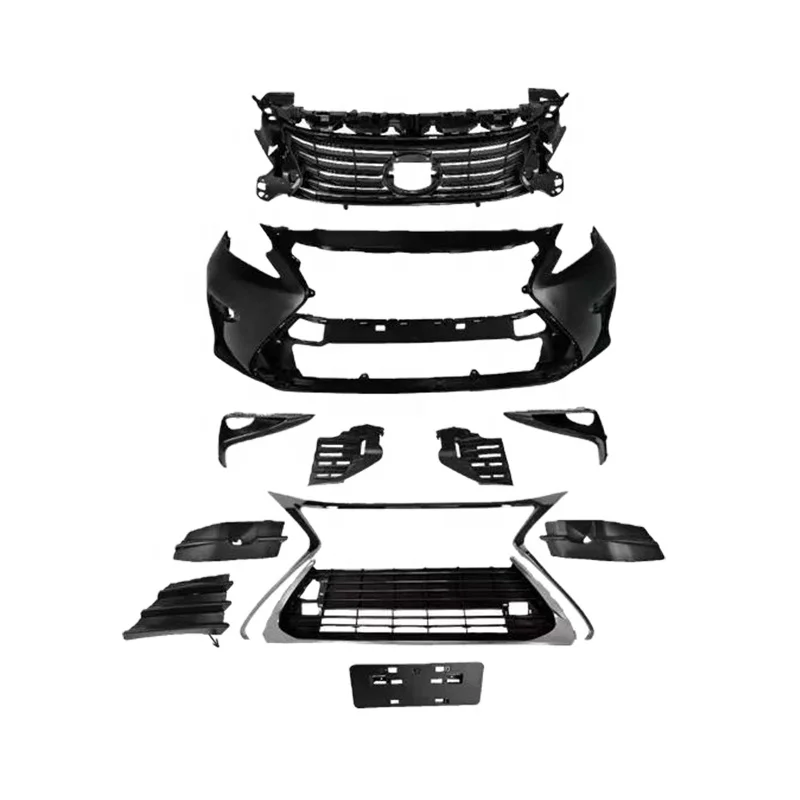 Producto Saivis Kit de carrocería mejorado Juego de rejilla de parachoques delantero Cubierta de parachoques con faro delantero para Lexus ES ES200 300 ES250 2013 2014-35