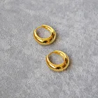 Wholesale Hoop Earrings LUOXIN 2020 Wholesale Simple Design Women Jewelry Gold Hoop Stainless Steel Earrings