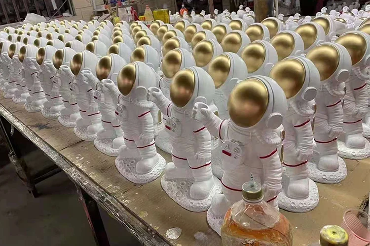 Creative astronaut resin table bedside for babies kids table light