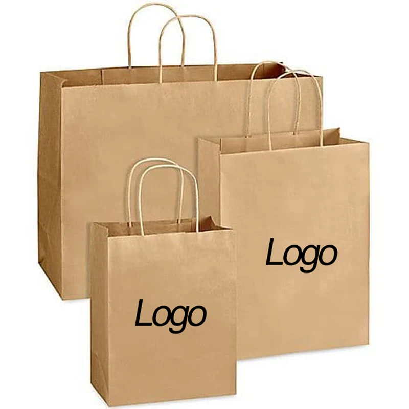 Large size customised fashion branded with handle gift bags shopping customized packaging bag