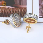18k Gold Earring AAA Gems 18K Rose Gold Earring Studs 14K White Gold Jewelry Moissanite Studs For Women