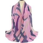 Pleated Scarf 2021 New Design Printed Floral Pleated Chiffon Hijab Scarf Crinkle Chiffon Shawls For Malaysia Women