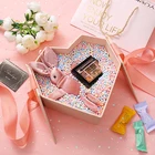Flower Foldable Gift Box With Ribbon Custom Color Wholesale Pink Heart Shaped Gift Packaging Flower Box For Rose