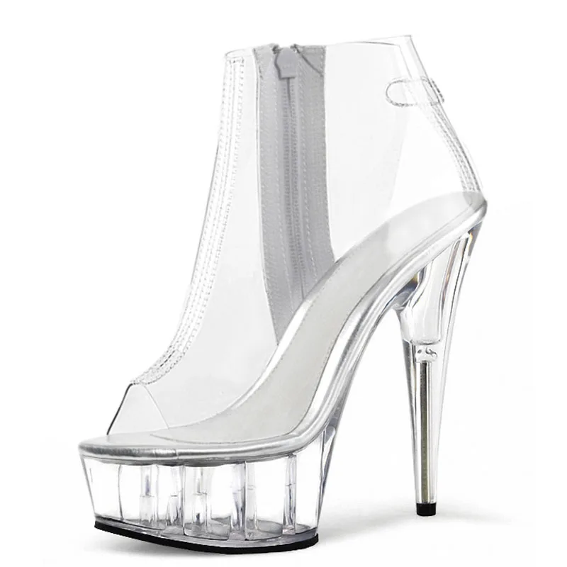 Fish Mouth 115 Cm Transparent Bare Boot Platform 6-inch Bar Strip Sexy  Large High-heeled Sandals Shoes Heel Stripper Shoes - Buy Blue High Heel  Ankle Boots Wedding Shoes Bride Crossdressers High Heels