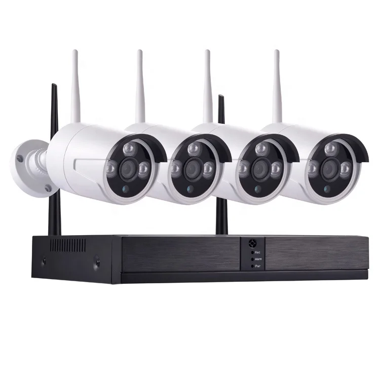 WIFI Überwachungskamerasystem 4CH 7'' Sicherheitsmonitor System 2x IR-Kamera Kit 
