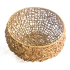 Basket Wholesale Handmade Bread Fruit Decorative Plastic Rattan Storage Basket Set Of 3