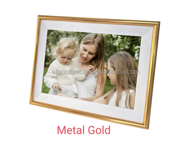 数码相框FRAMEO 10.1 "WiFi数码相框,带金属外壳和木制外壳