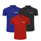 Second Tshirt LOGO Custom Jaquard Stripe Quick Dry POLO Collar Shirt Work Tshirt