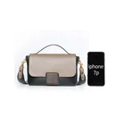 Hand Handbag Latest Arrivals Contrast Color Soft Leather Underarm Clutch Purse Hand Bag Women Branded Handbag Luxury
