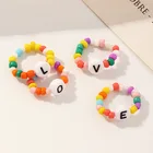 Ring Ins Creative Candy Color Colorful Beads Ring Anillo De Cuentas Female Personality Love Finger Ring Anel