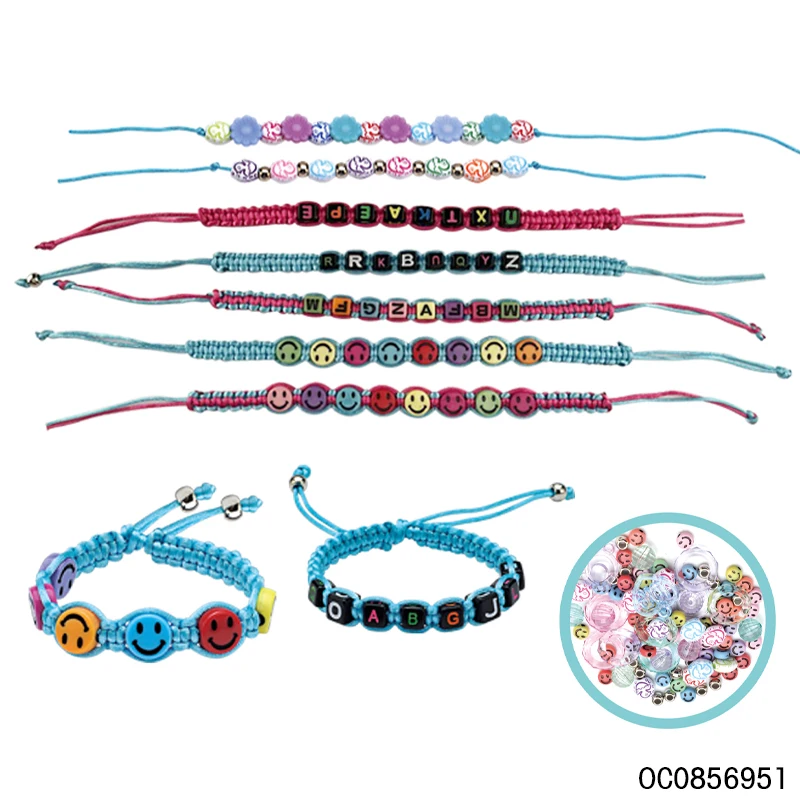 Diy charms bracelet beads kits cute girls fashion jewelry accessories making kit for kids