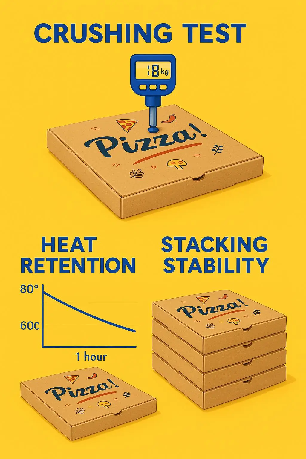 Custom Printed Disposable Kraft Paper Pizza Box for Pizzeria and Takeaway Food Packaging - detail 10