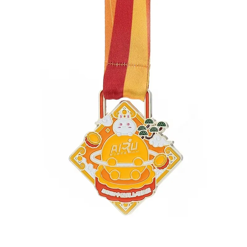 High Quality 3D Zinc Alloy Running Medal Custom Metal Logo Sports Marathon Medal for Souvenir supplier